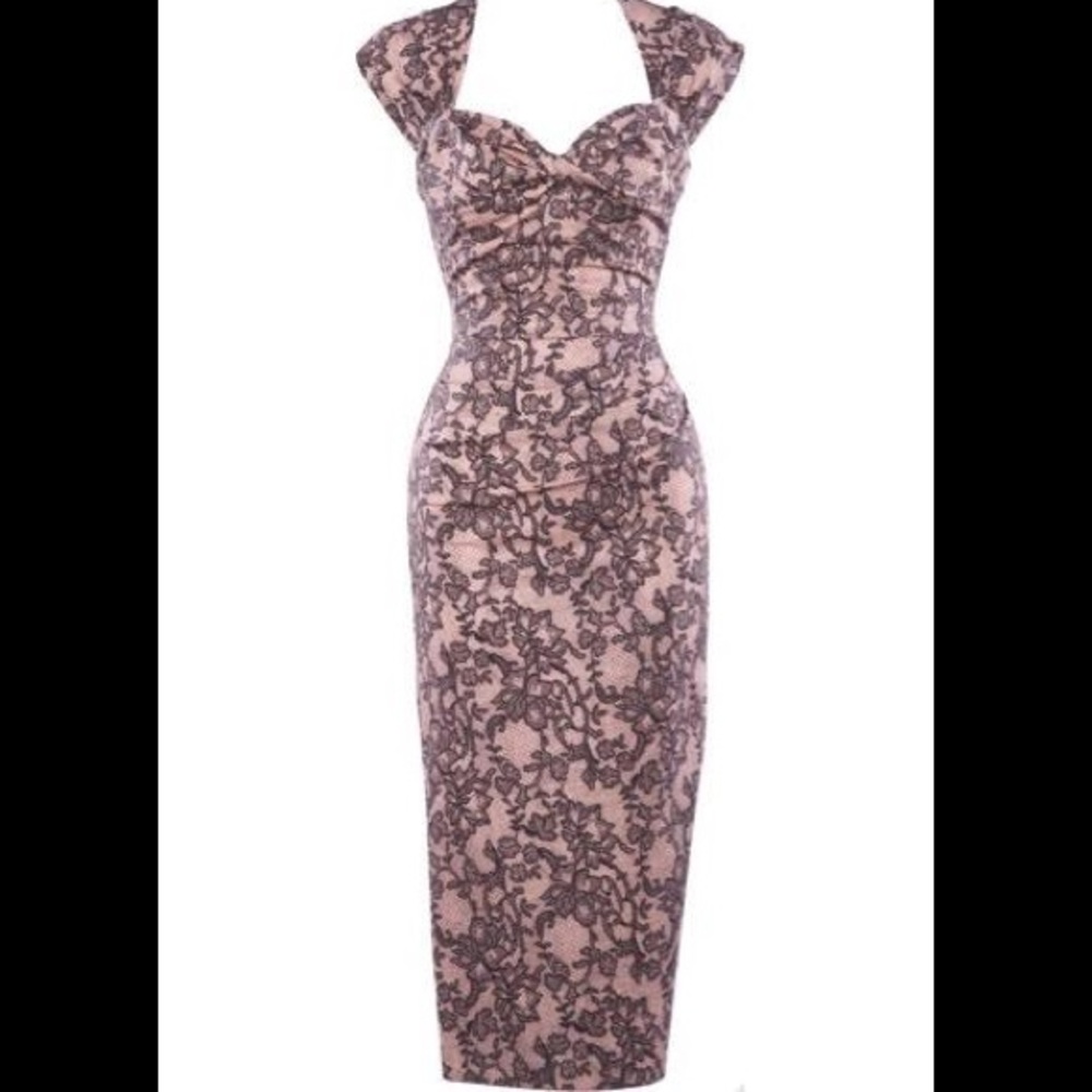 Stop Staring Love Dress (Pink Lace) Size L